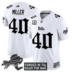 Men's Bills New York Patch Vapor Limited Jersey - All Stitched Von Miller40