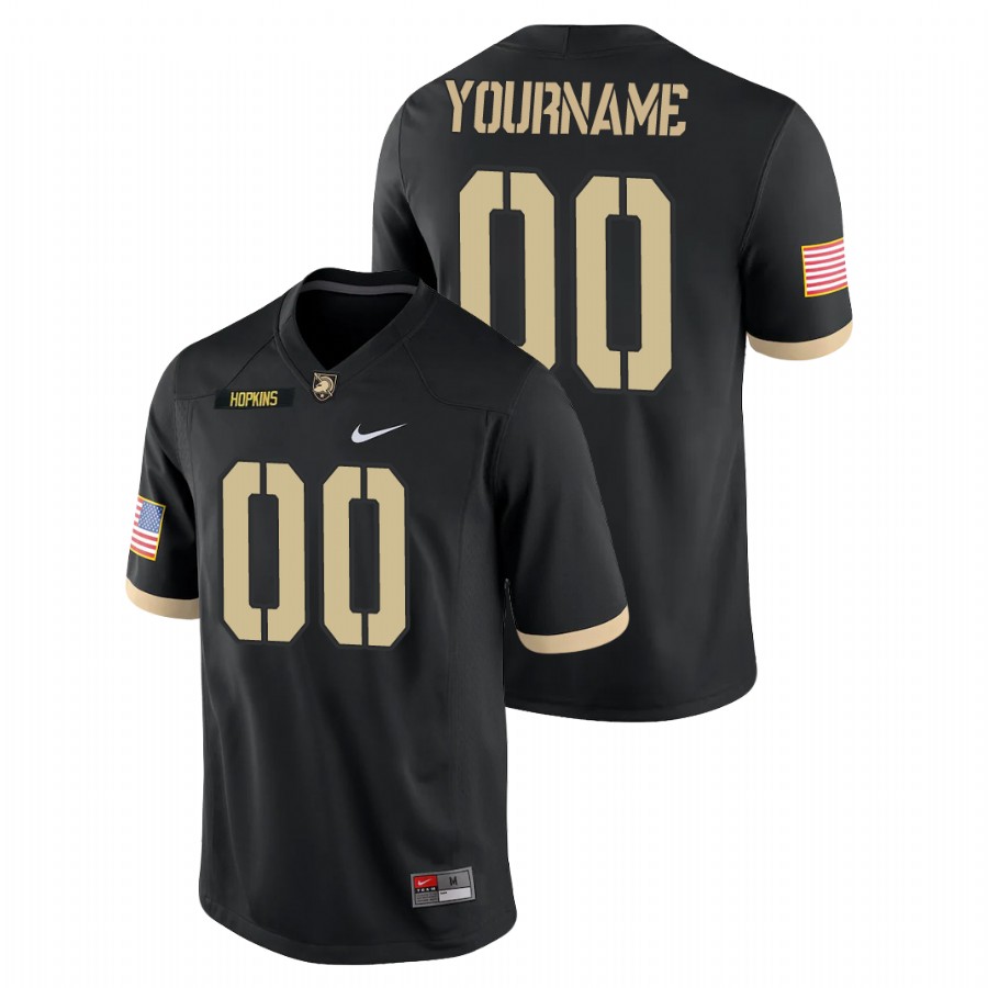 Men's Black Army Black Knights Custom College Football Game Jersey