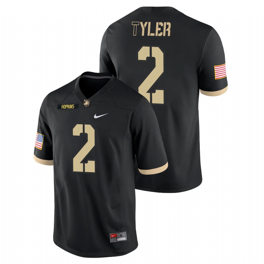 Men's Black Army Black Knights Tyhier Tyler College Football Game Jersey