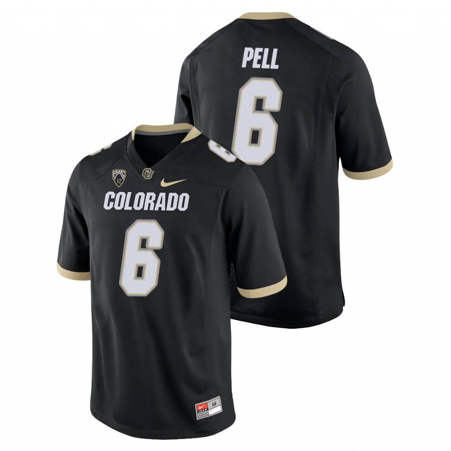 Men's Black Colorado Buffaloes Alec Pell College Football Game Jersey
