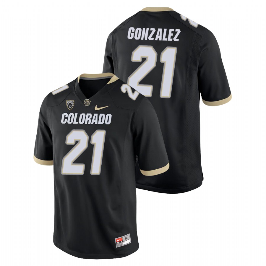 Men's Black Colorado Buffaloes Christian Gonzalez College Football Game Jersey