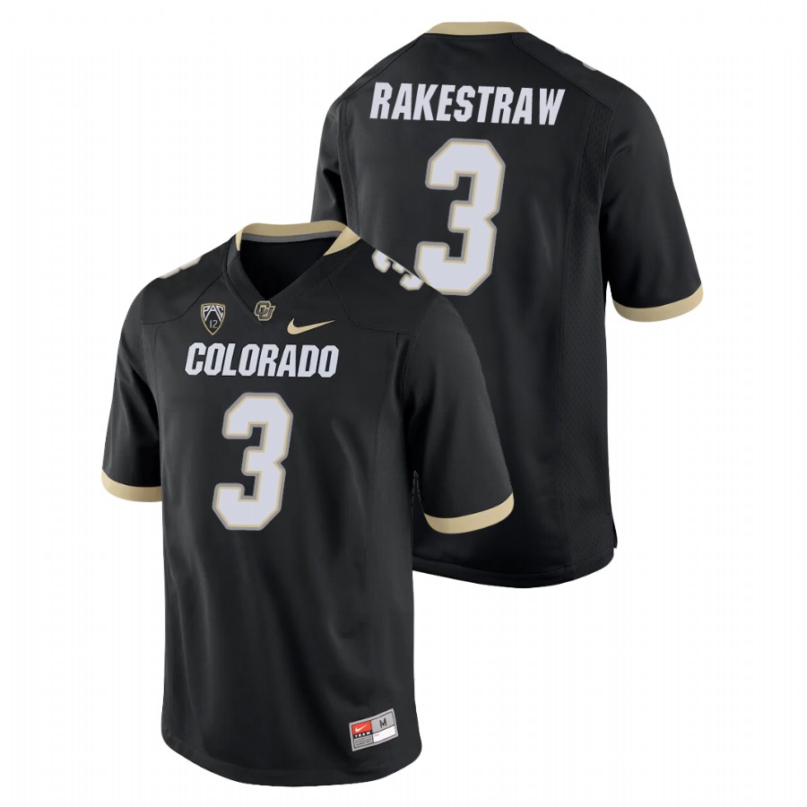 Men's Black Colorado Buffaloes Derrion Rakestraw College Football Game Jersey