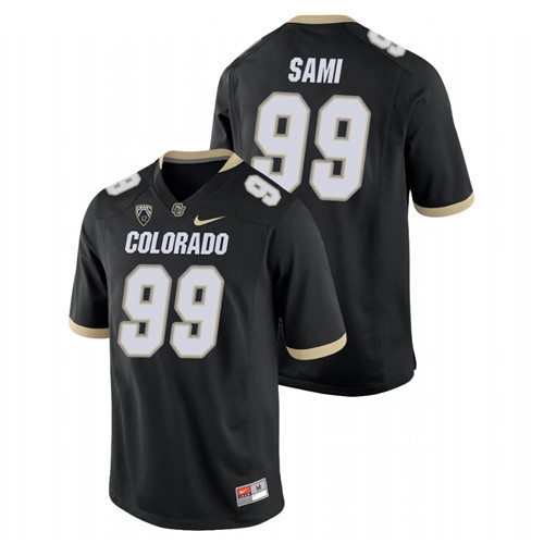 Men's Black Colorado Buffaloes Jalen Sami College Football Game Jersey