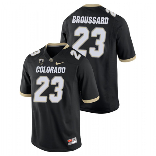 Men's Black Colorado Buffaloes Jarek Broussard College Football Game Jersey