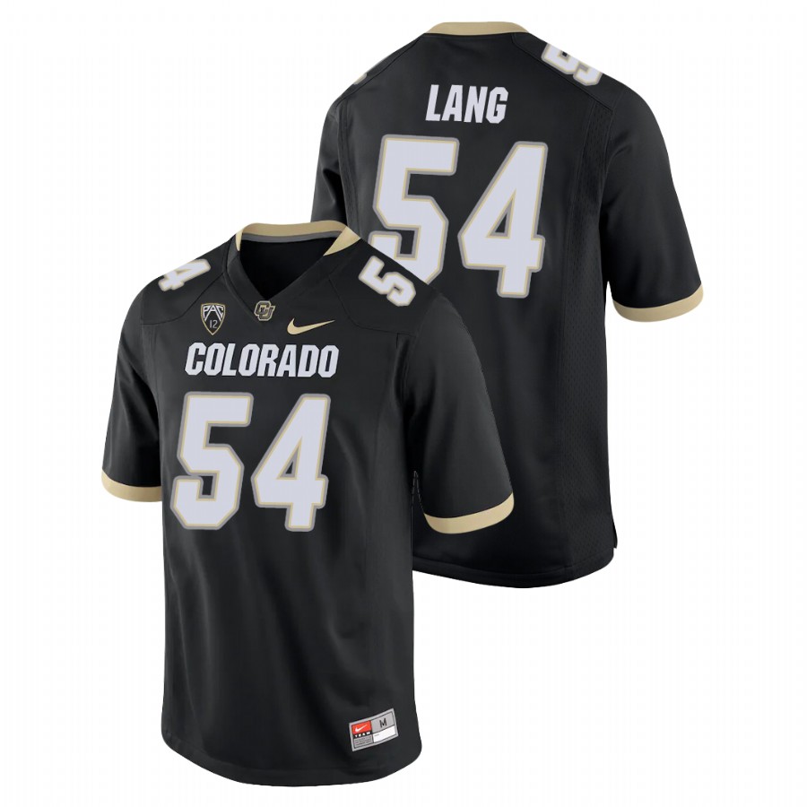 Men's Black Colorado Buffaloes Terrance Lang College Football Game Jersey