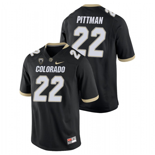 Men's Black Colorado Buffaloes Toren Pittman College Football Game Jersey