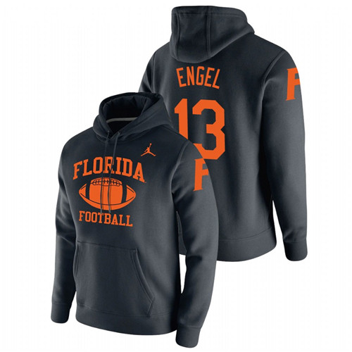 Men's Black Florida Gators Kyle Engel Retro Football Pullover Hoodie