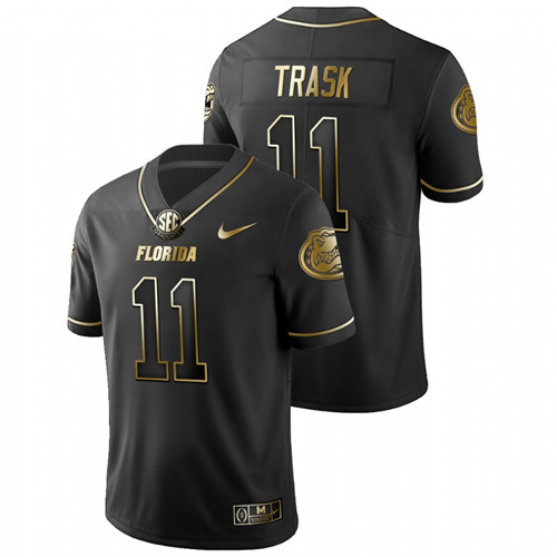 Men's Black Florida Gators Kyle Trask College Football Golden Edition Limited Jersey