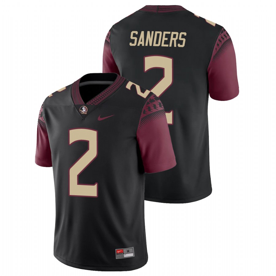 Men's Black Florida State Seminoles Deion Sanders College Football Alternate Game Jersey