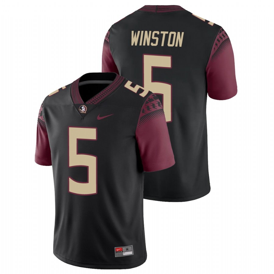 Men's Black Florida State Seminoles Jameis Winston College Football Alternate Game Jersey