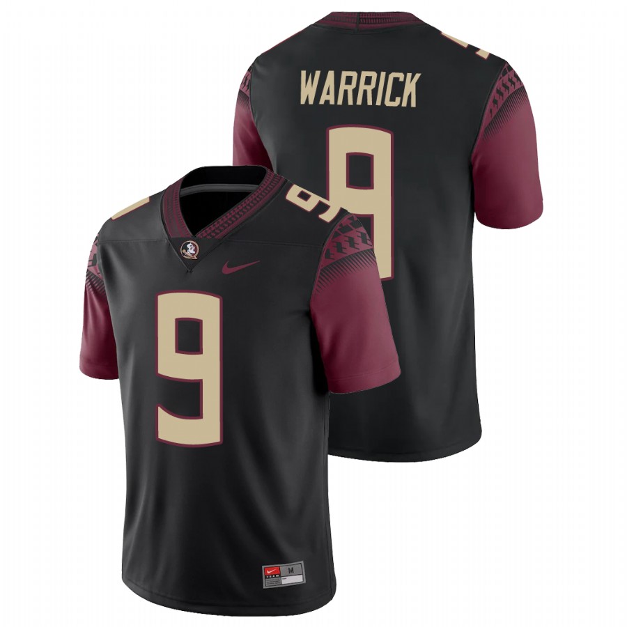 Men's Black Florida State Seminoles Peter Warrick College Football Alternate Game Jersey