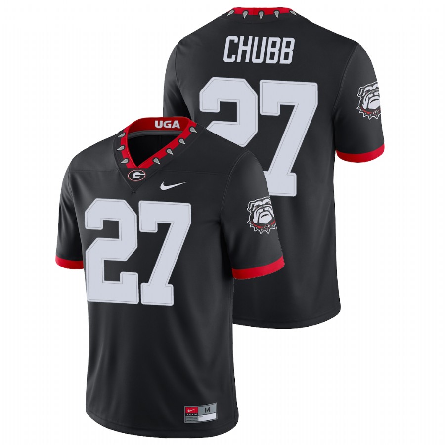 Men's Black Georgia Bulldogs Nick Chubb College Football Alternate Game Jersey
