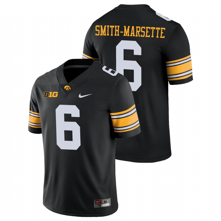 Men's Black Iowa Hawkeyes Ihmir Smith-Marsette Game College Football Jersey