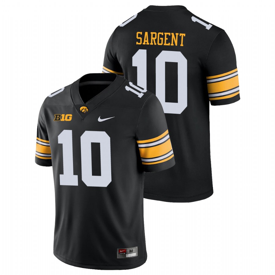 Men's Black Iowa Hawkeyes Mekhi Sargent Game College Football Jersey