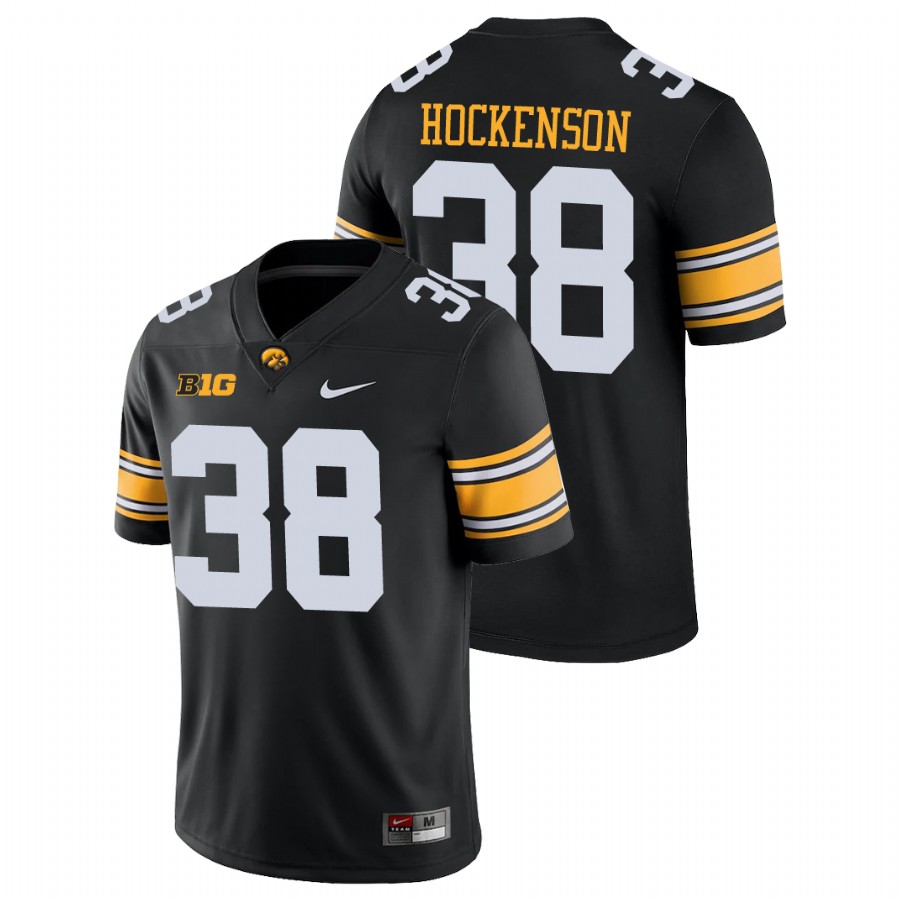 Men's Black Iowa Hawkeyes T.J. Hockenson Game College Football Jersey