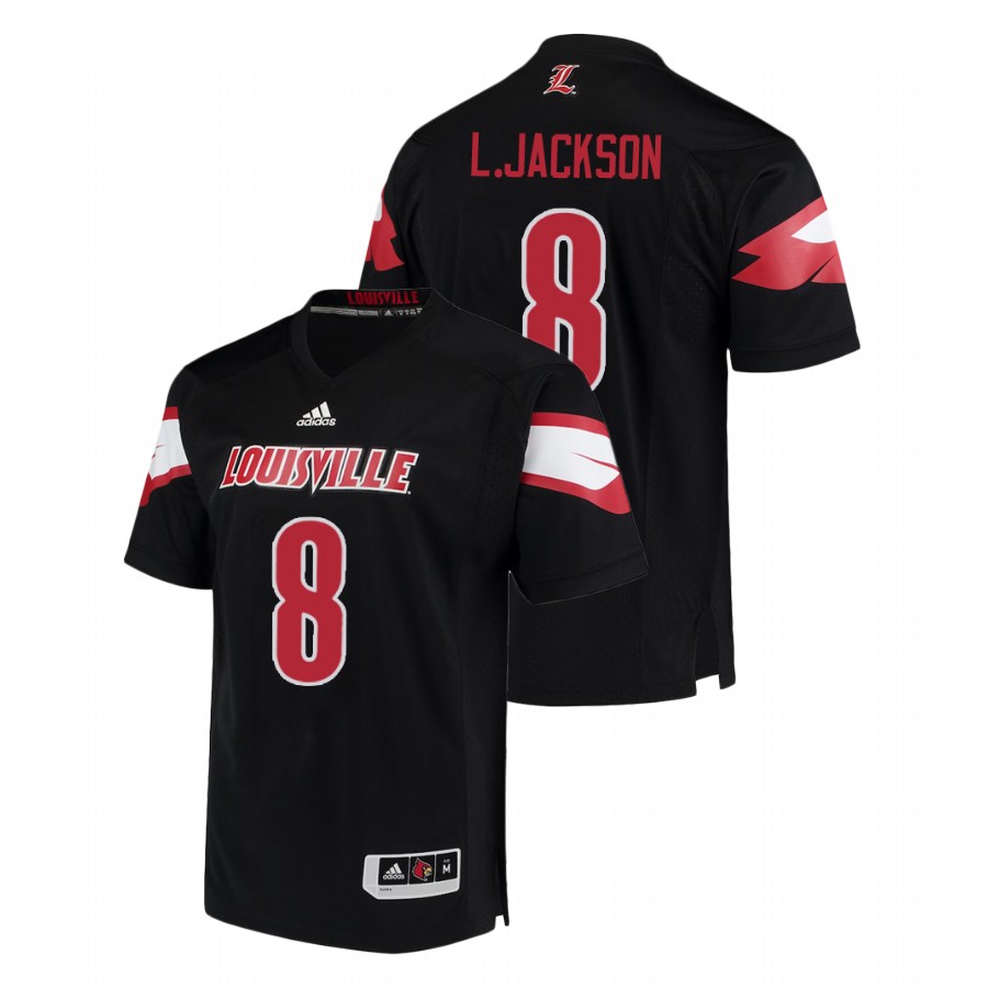 Men's Black Louisville Cardinals Lamar Jackson College Football Jersey