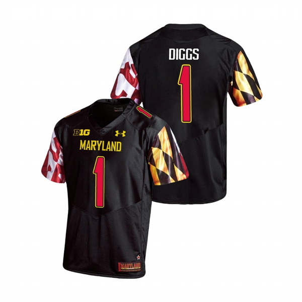 Men's Black Maryland Terrapins Stefon Diggs Replica College Football Jersey Men's Jersey Maryland Terrapins Black Stefon Diggs Replica College Football Jersey
