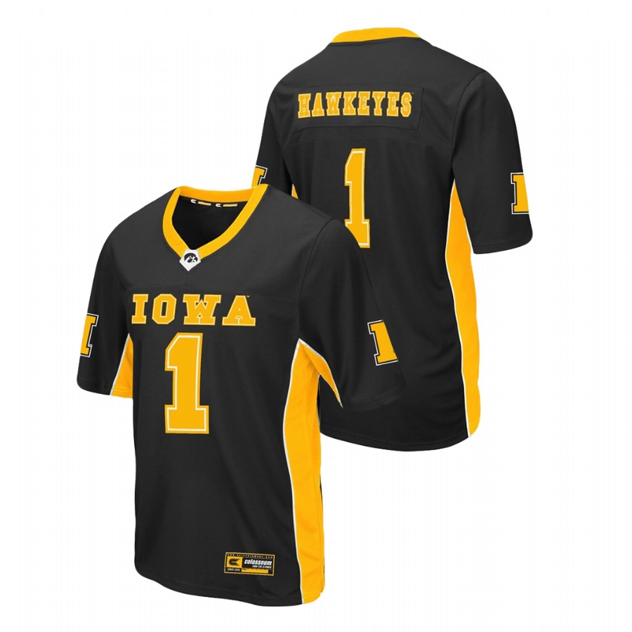 Men's Black Max Power Iowa Hawkeyes Football Jersey