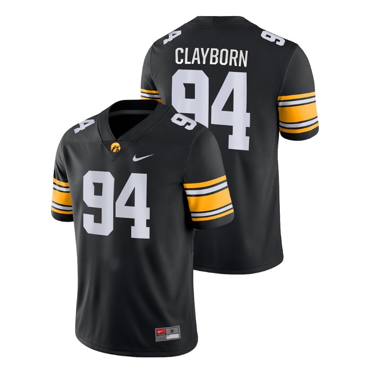 Men's Black Nike Adrian Clayborn Game Iowa Hawkeyes College Football Jersey