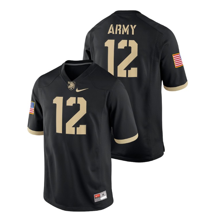 Men's Black Nike College Football Army Black Knights 2018 Game Jersey