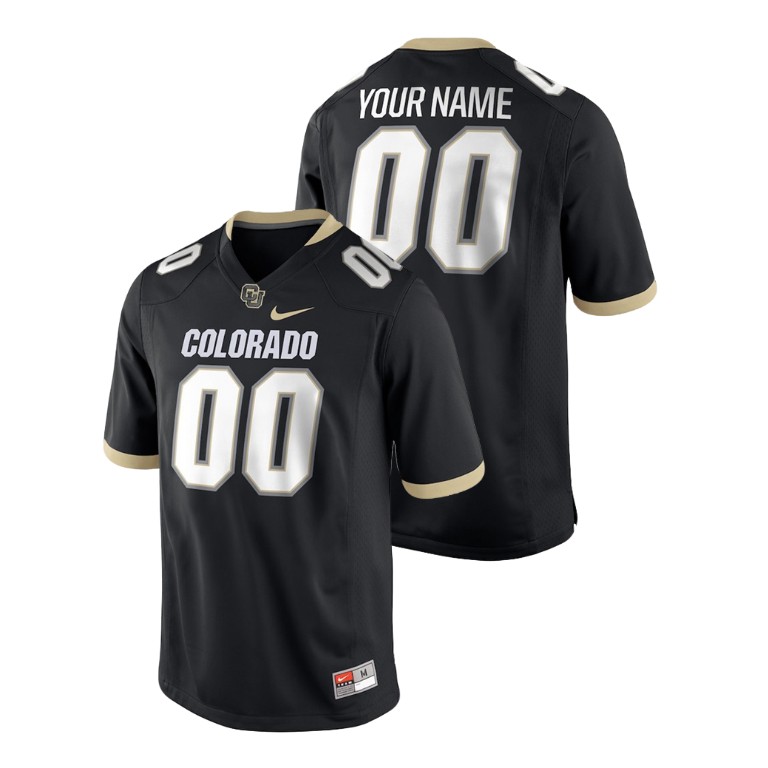 Men's Black Nike Custom College Football Colorado Buffaloes 2018 Game Jersey