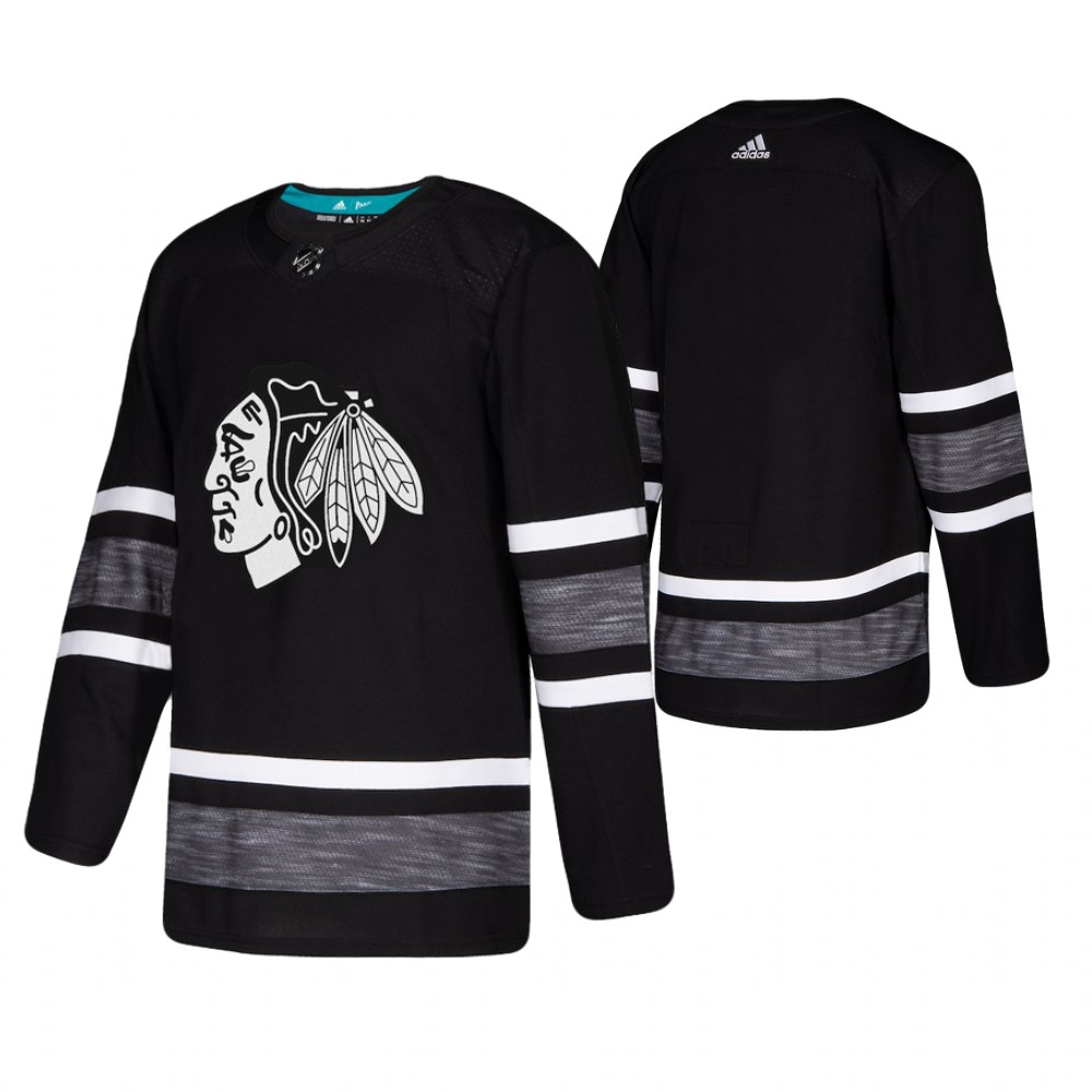 Men's Blackhawks # Blank Black 2019 NHL All-Star Jersey