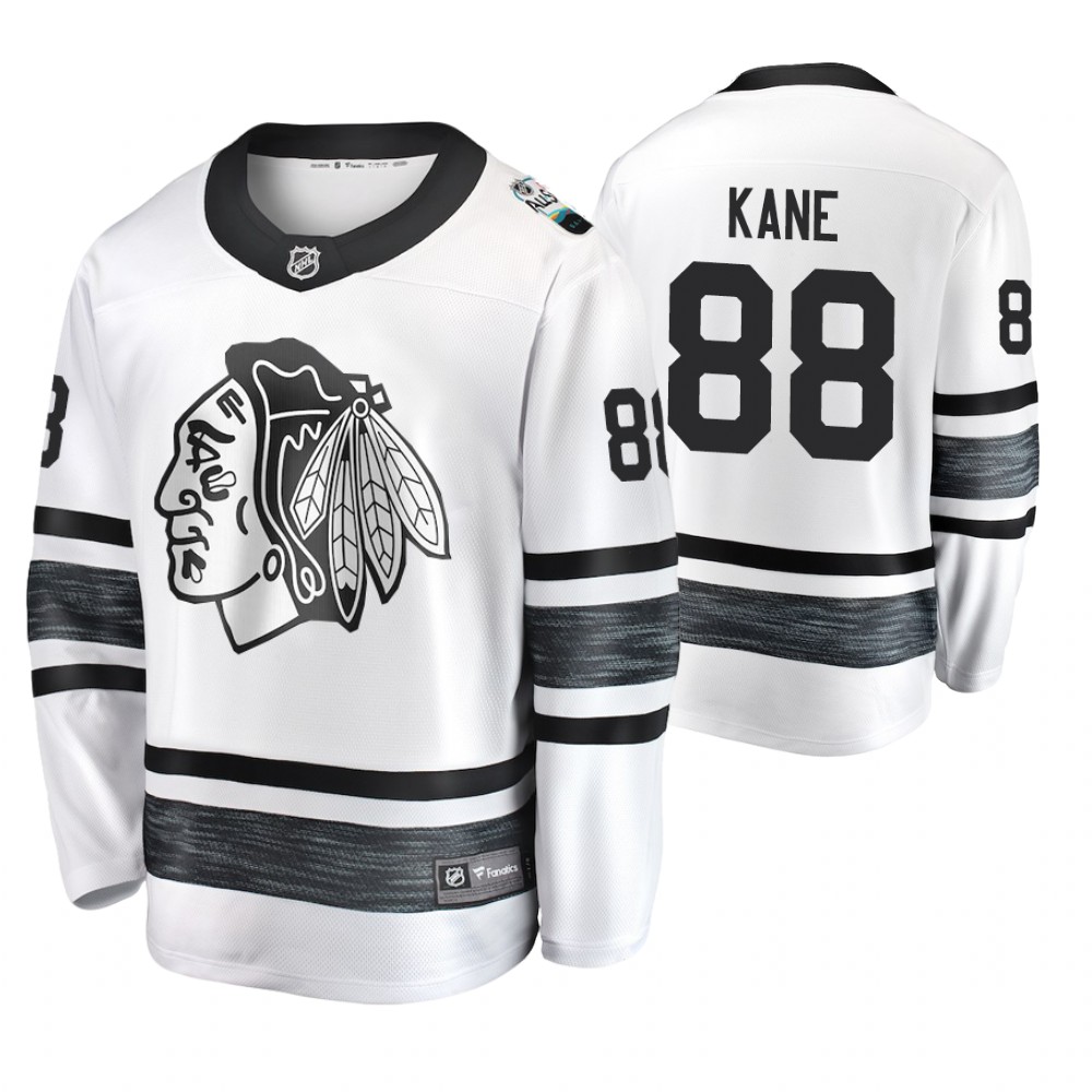 Men's Blackhawks #88 Patrick Kane White 2019 NHL All-Star Jersey
