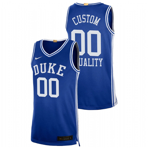 Men's Blue Duke Blue Devils Custom Equality Social Justice Authentic Limited Basketball Jersey
