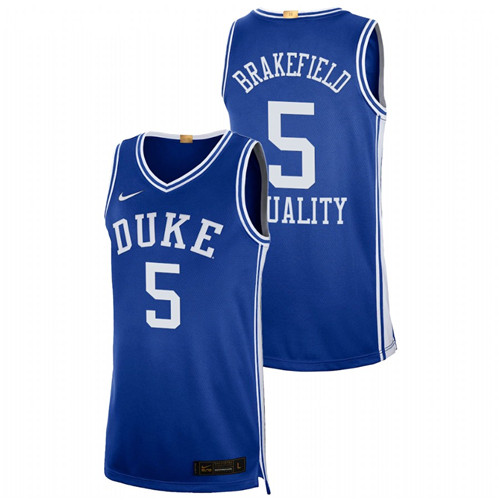 Men's Blue Duke Blue Devils Jaemyn Brakefield Equality Social Justice Authentic Limited Basketball Jersey