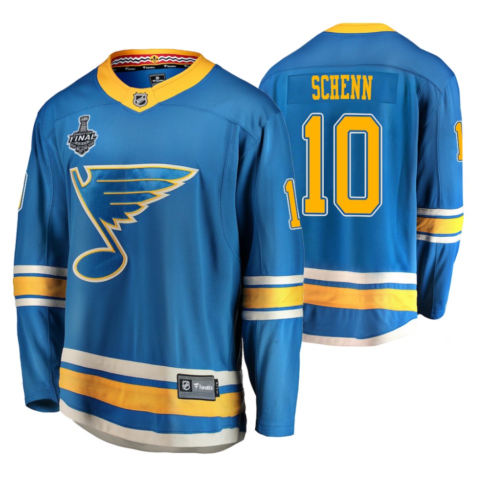 Men's Blues #10 Brayden Schenn Stanley Cup Final Alternate Jersey