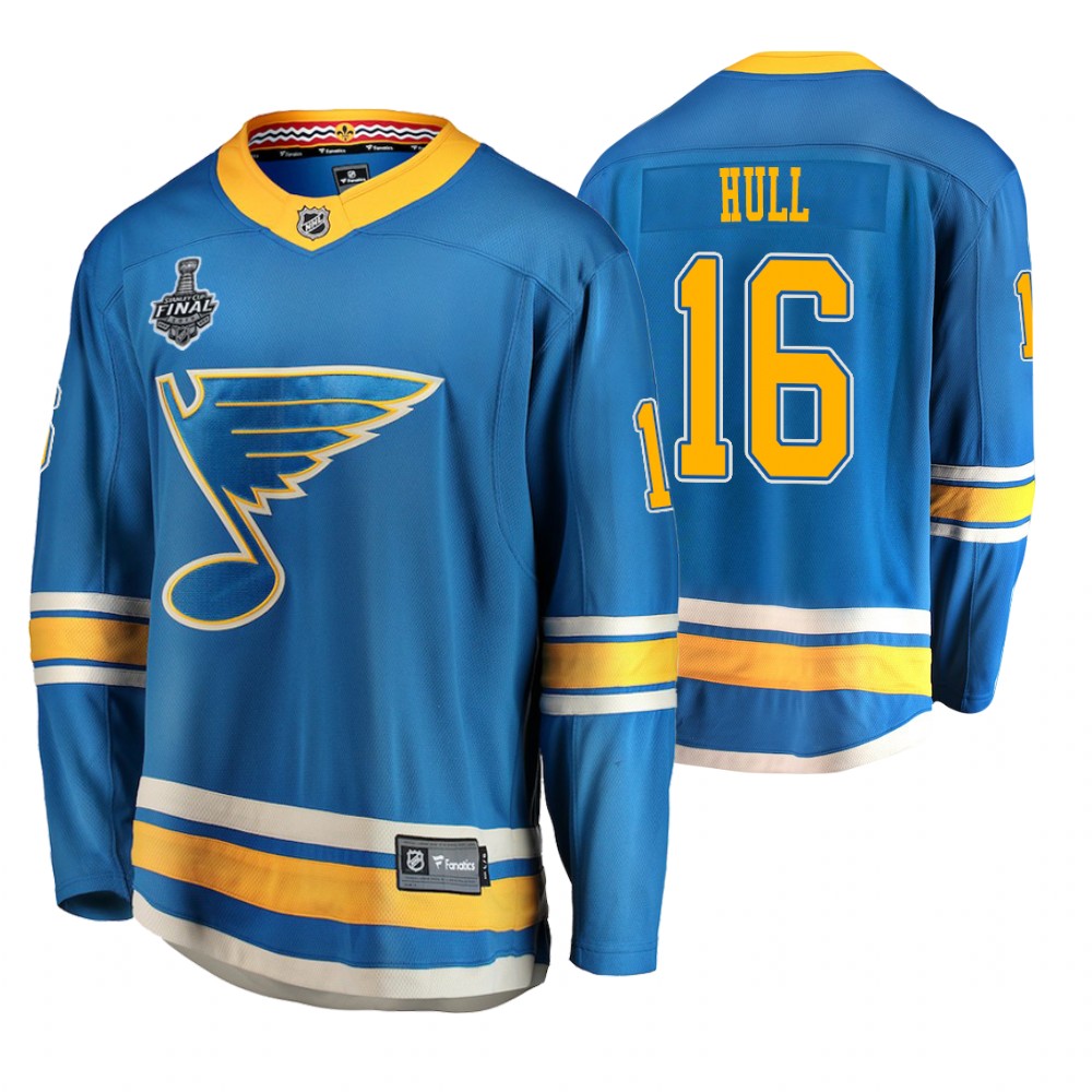 Men's Blues #16 Brett Hull Stanley Cup Final Retired Player Jersey