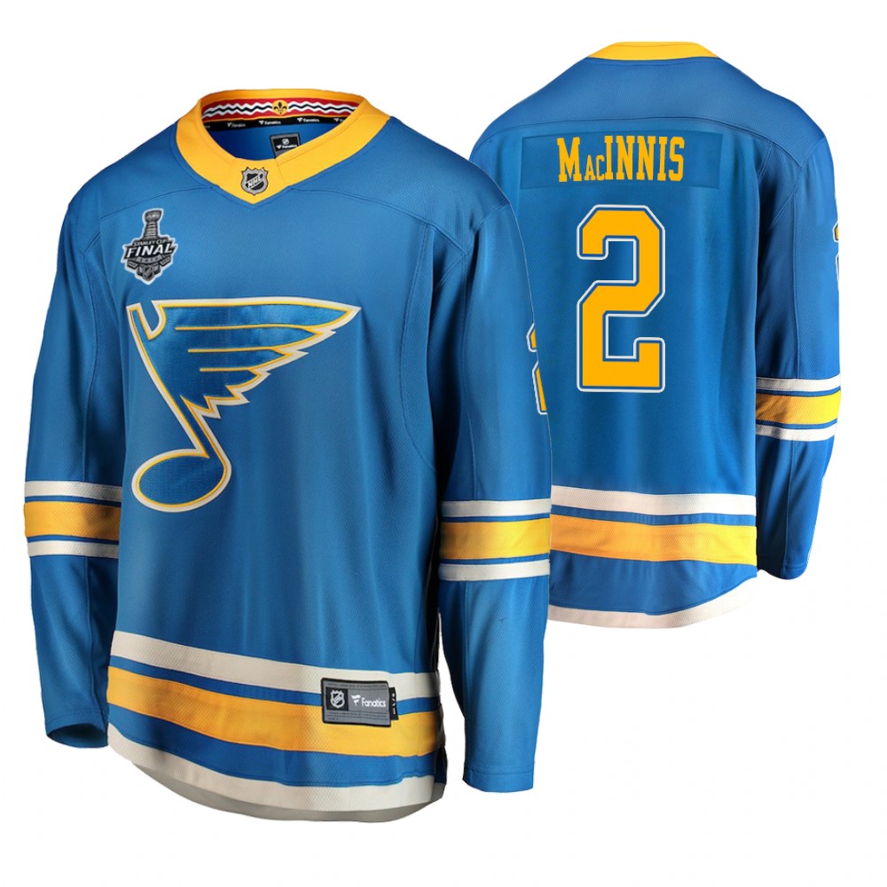 Men's Blues #2 Al MacInnis Stanley Cup Final Retired Player Jersey