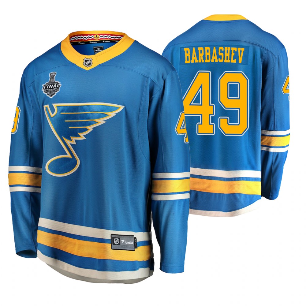 Men's Blues #49 Ivan Barbashev Stanley Cup Final Alternate Jersey