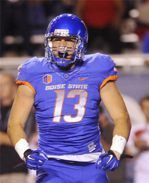 Men's Boise State Broncos Custom Nike 2015 Blue Football Jersey