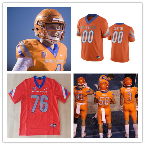 Men's Boise State Broncos Custom Nike Oragne College Football Jersey
