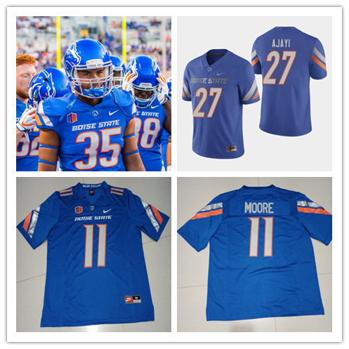 Men's Boise State Broncos Custom Nike Royal College Football Jersey