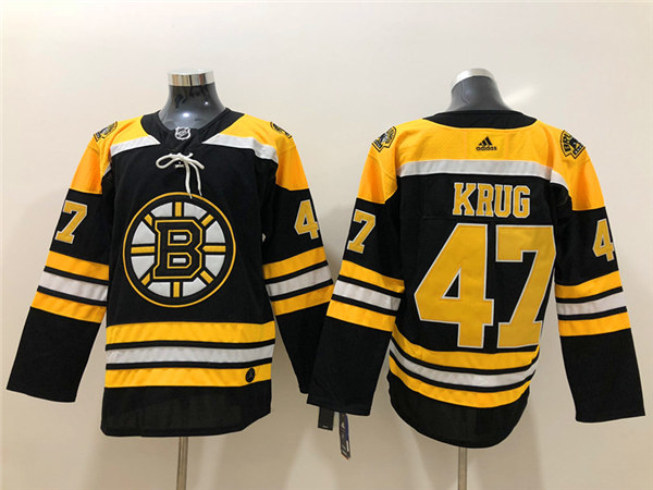 Men's Boston Bruin #47 Torey Krug adidas Home Black Stitched Jersey
