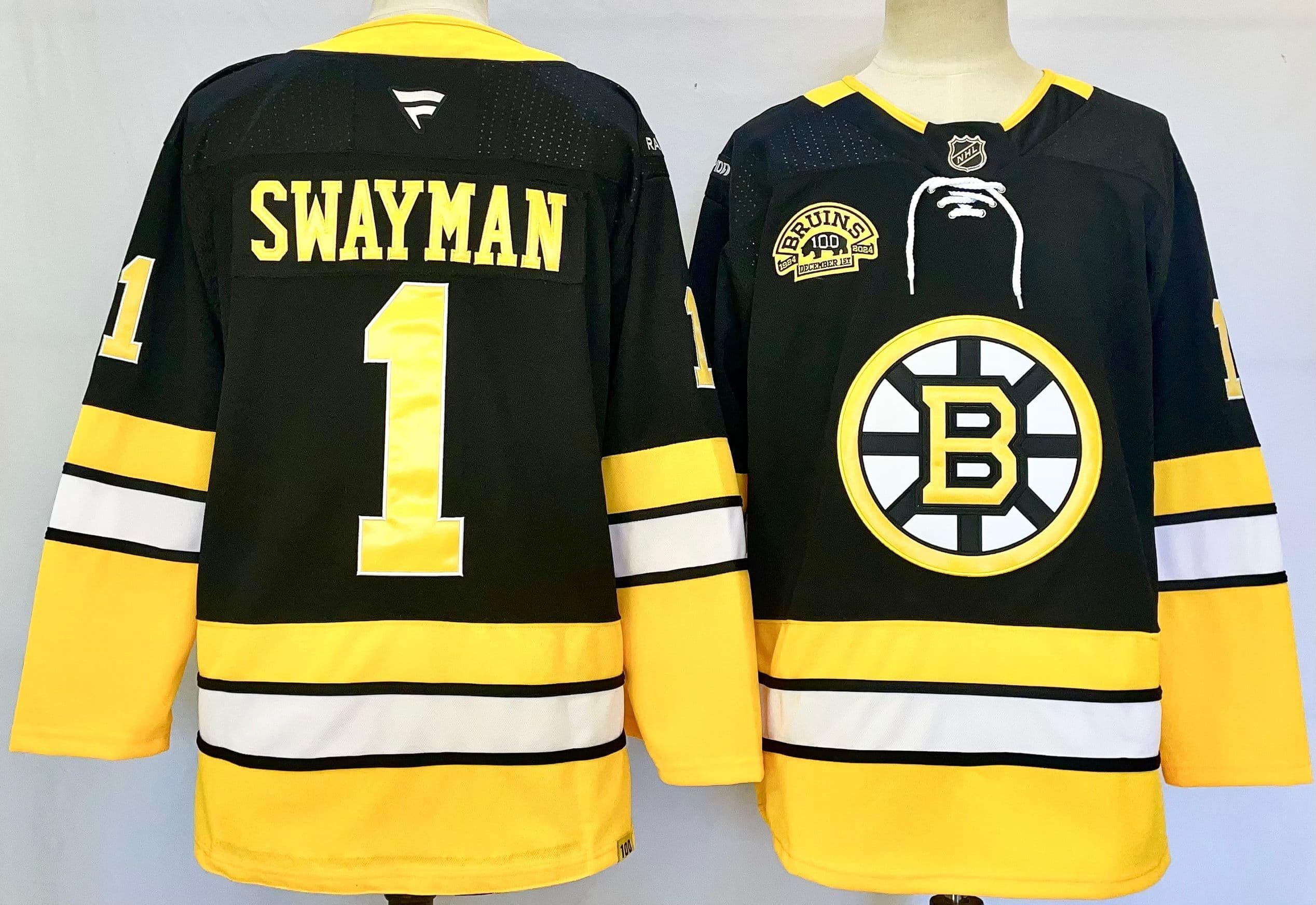 Men's Boston Bruins #1 Jeremy Swayman  Fanatics