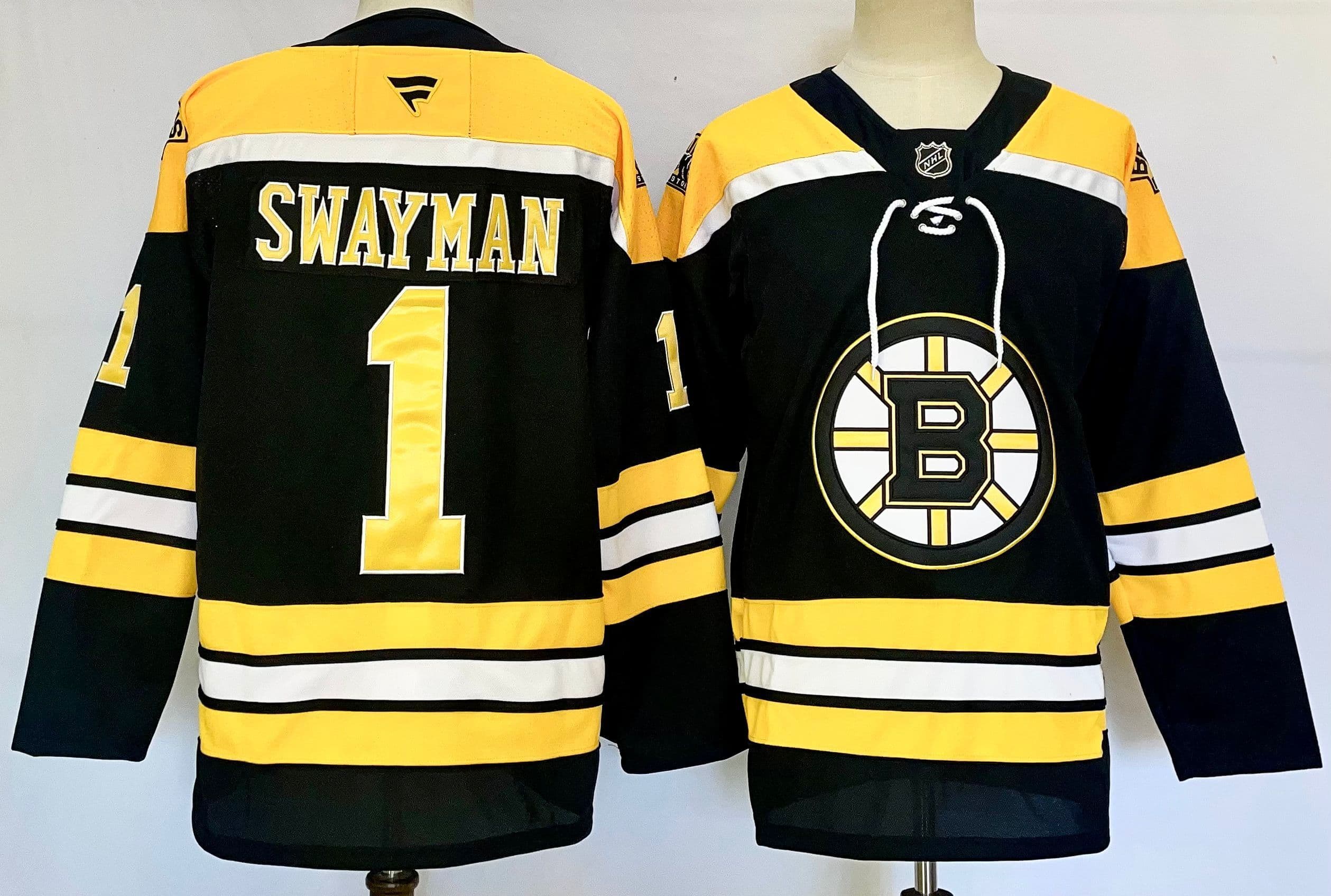 Men's Boston Bruins #1 Jeremy Swayman Fanatics