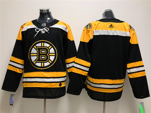 Men's Boston Bruins Blank adidas Home Black Stitched Jersey