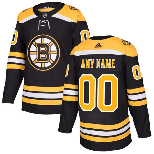 Men's Boston Bruins adidas Authentic Custom Jersey - Black Stitched
