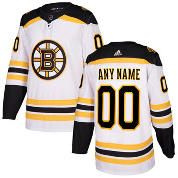 Men's Boston Bruins adidas Authentic Custom Jersey - White Stitched
