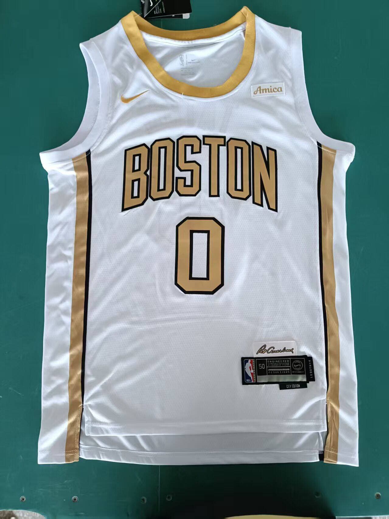 Men's Boston Celtics # 0 Jayson Tatum White 2025-26 City Edition Swingman Stitched Basketball Jersey
