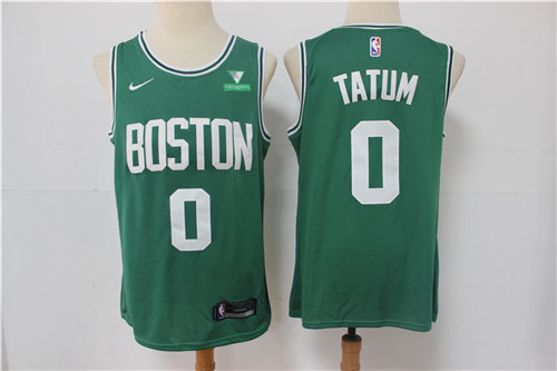 Men's Boston Celtics #0 Jayson Tatum Green 2021 Nike Swingman Stitched NBA Jersey With NEW Sponsor Logo