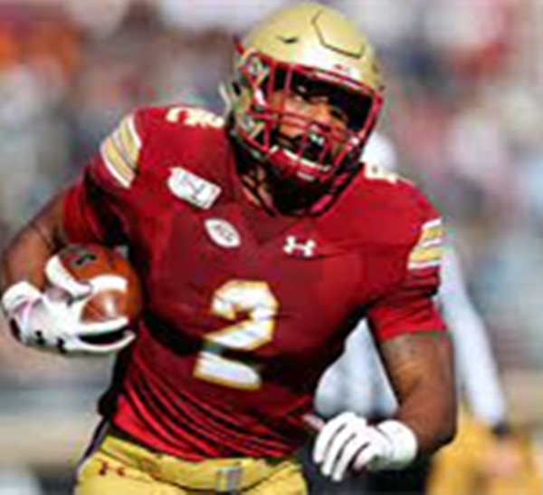 Men's Boston College Eagles #2 AJ Dillon Maroon White Under Armour Football Jersey