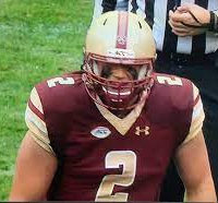 Men's Boston College Eagles #2 Zach Allen Under Armour Maroon Gold Alumni Football Jersey