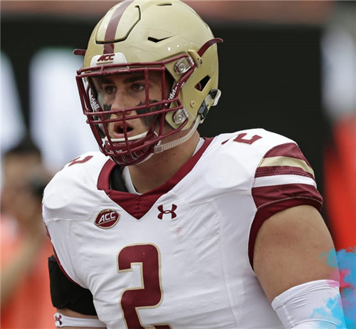 Men's Boston College Eagles #2 Zach Allen Under Armour White Football Jersey