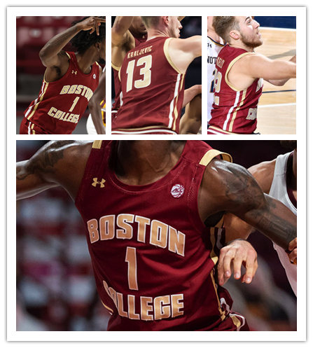 Men's Boston College Eagles Custom 2020 Maroon Under Armour Basketball Jersey