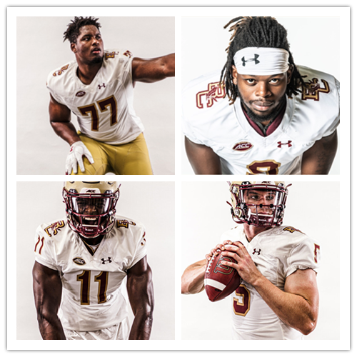 Men's Boston College Eagles Custom Under Armour Retro 1984 THROWBACK ROAD Football Jersey