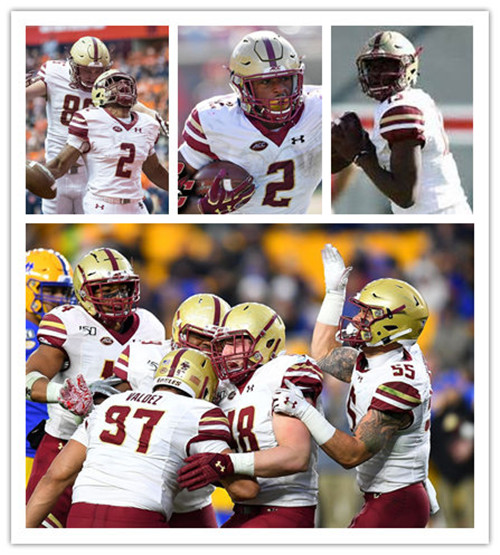 Men's Boston College Eagles Custom Under Armour White Football Jersey